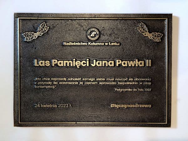Tablica pamiątkowa mosiężna odlewana