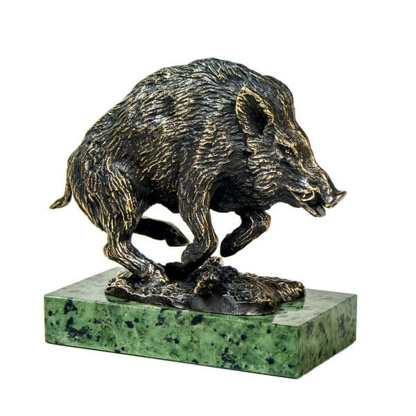 Statuetka "Dzik średni w galopie"