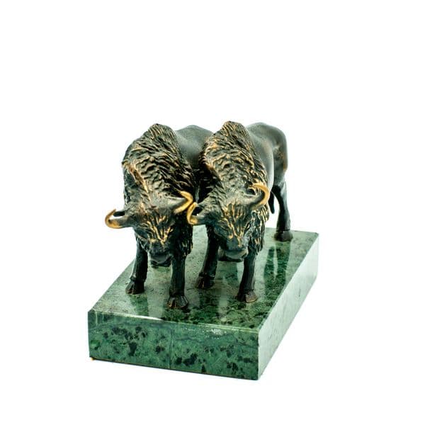Statuetka "Dwa żubry"